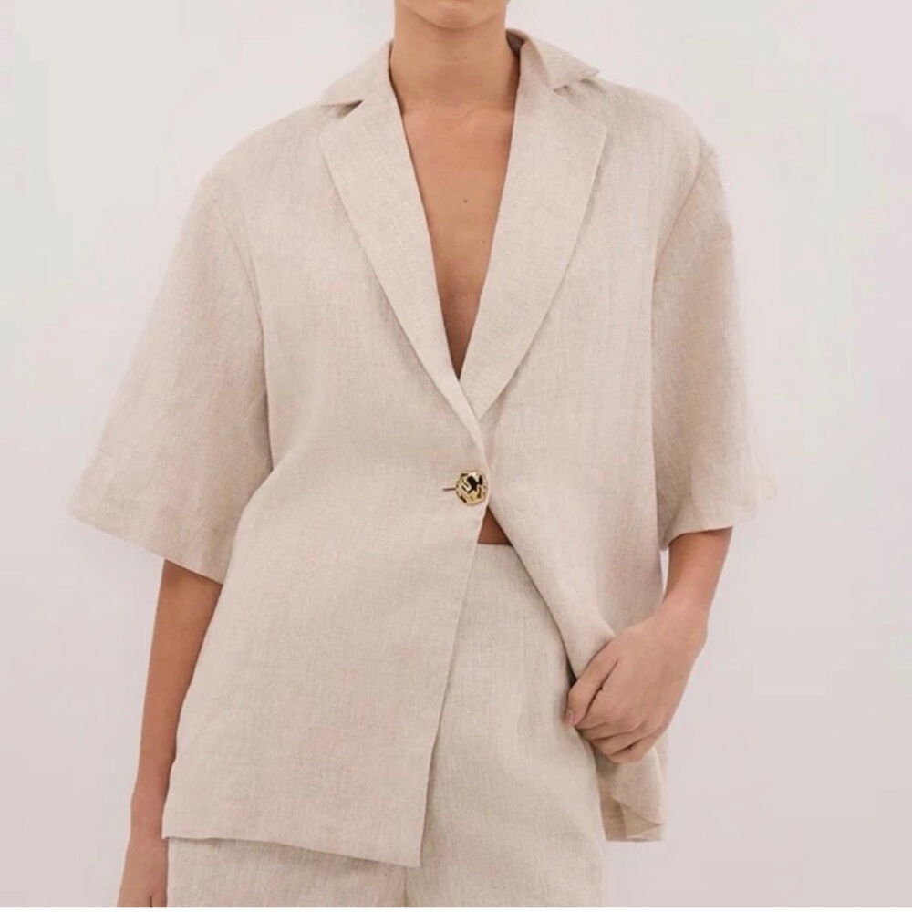DISSH Beige Linen Blazer